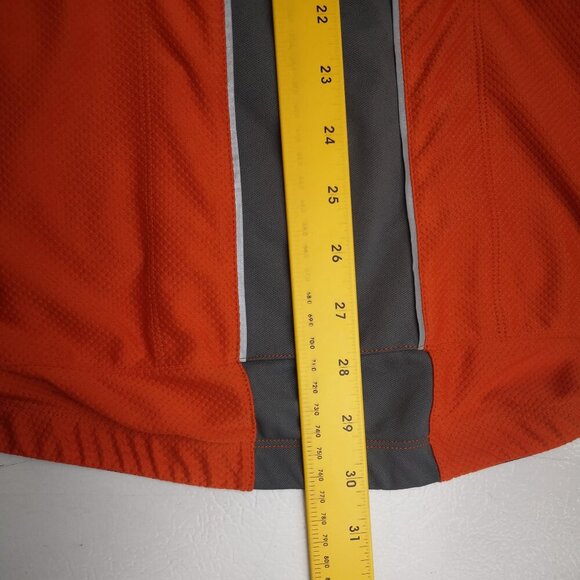 Nike Fit Dry Men's Size Large Orange & Grey Full Zip Running Vest - Picture 12 of 12